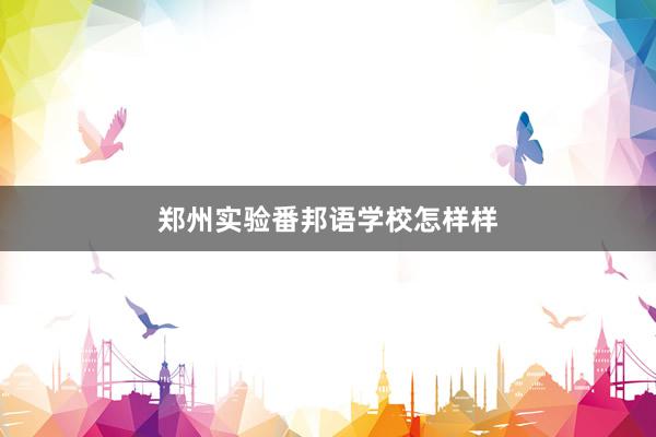 郑州实验番邦语学校怎样样